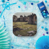 Ausgegebene Gebäude | Vernichtung nach der Apokaly Pappteller (Party)