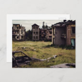 Ausgegebene postapokalyptische Gebäude Postkarte (Vorne/Hinten)