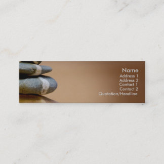 Ausgeglichene Kiesel Mini Visitenkarte