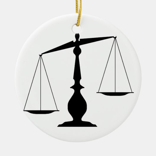 Ausgeglichene Skalen Keramikornament (Vorne)