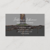 Ausgegrabene Baumwurzeln, graues, transparentes Re Visitenkarte (Rückseite)