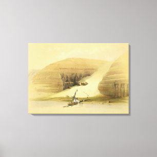 Ausgegrabener Tempel von Abu Simbel, aus "Ägypten  Leinwanddruck