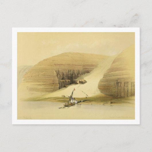 Ausgegrabener Tempel von Abu Simbel, aus "Ägypten  Postkarte (Vorderseite)