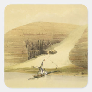 Ausgegrabener Tempel von Abu Simbel, "von Ägypten Quadratischer Aufkleber