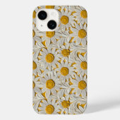 Ausgegrabtes Leder Aussehen Sonnenblumen Case-Mate iPhone Hülle (Rückseite)