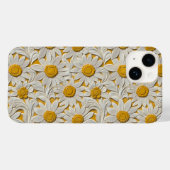 Ausgegrabtes Leder Aussehen Sonnenblumen Case-Mate iPhone Hülle (Rückseite (Horizontal))