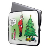 Ausgehen des Santa Twisted Cartoon Laptopschutzhülle (Vorderseite Links)