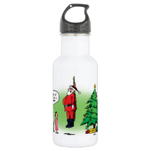 Ausgehen des Santa Twisted Cartoon Trinkflasche