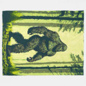 Ausgehen für einen Waldspaziergang Fleecedecke (Vorderseite (Horizontal))