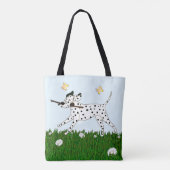 Ausgehende Dalmatiner Hund Lover Tasche (Rückseite)