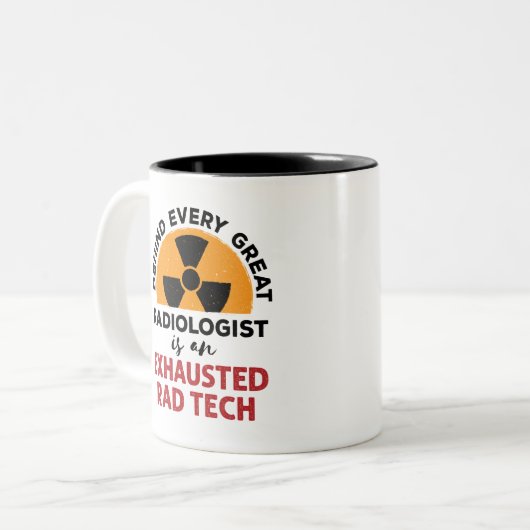 Ausgehobener Krasser Tech Funny Radiologic Technol Zweifarbige Tasse (Vorderseite Links)