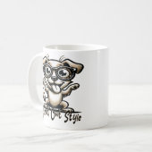 Ausgeklappter Hund Kaffeetasse (Vorderseite Links)