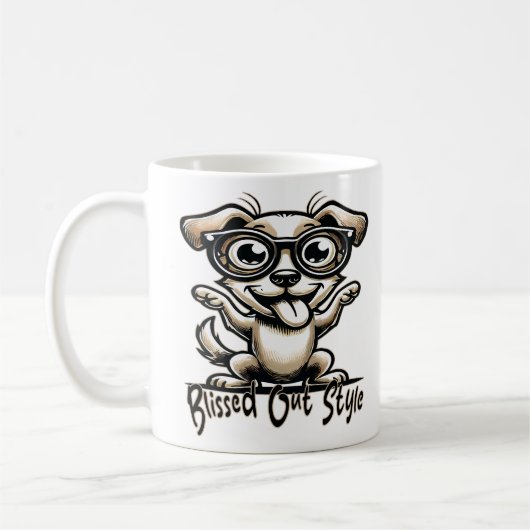 Ausgeklappter Hund Kaffeetasse (Links)