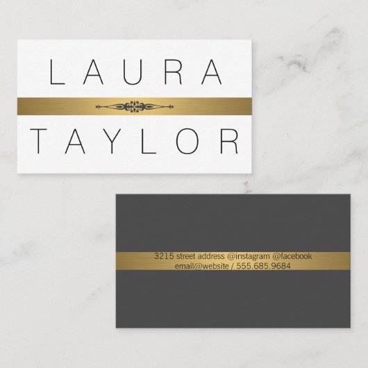 Ausgeklügelt und Lux Visitenkarte (Vorne/Hinten)