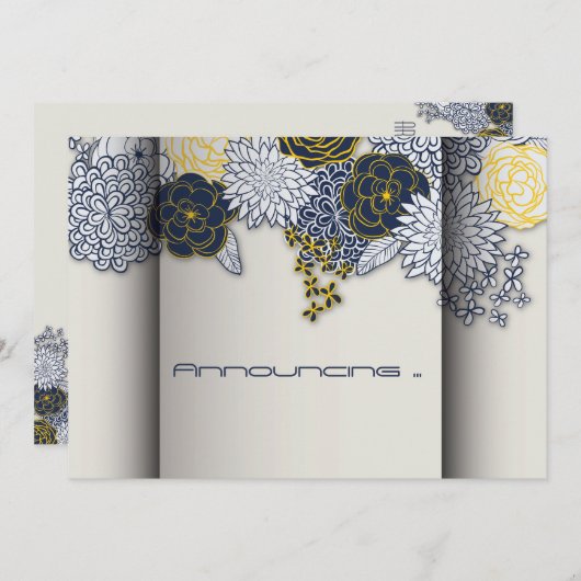 Ausgeklügelte Ankündigung der Marine und der Gelbe (Vorne/Hinten)