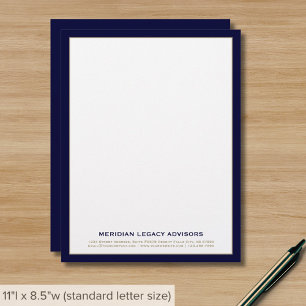 Ausgeklügelte Blue and Gold Business Letterhead Briefbogen