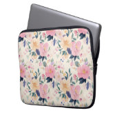 Ausgeklügelte Blumenblüten in Aquarellfarben Laptopschutzhülle (Vorderseite Links)
