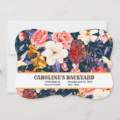 Ausgeklügelte Boho Floral 60. Geburtstagseinladung Einladung (Rückseite)