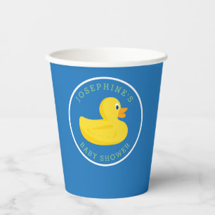 Ausgeklügelte Duck Baby Shower Blue Custom Color P Pappbecher