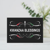 ausgeklügelte Kwanzaa-Segnungen Einladung (Stehend Vorderseite)
