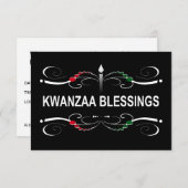 ausgeklügelte Kwanzaa-Segnungen Einladung (Vorne/Hinten)