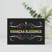 ausgeklügelte Kwanzaa-Segnungen Einladung (Stehend Vorderseite)