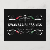 ausgeklügelte Kwanzaa-Segnungen Postkarte (Vorderseite)