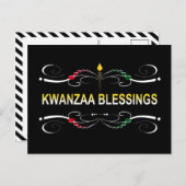 ausgeklügelte Kwanzaa-Segnungen Postkarte (Vorne/Hinten)