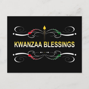ausgeklügelte Kwanzaa-Segnungen Postkarte