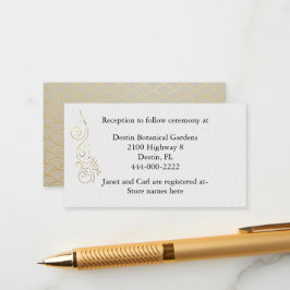 Ausgeklügelte Luxus-Hochzeitsinformationen Begleitkarte