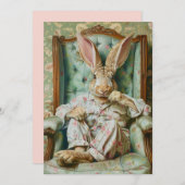 Ausgeklügelte Rabbit Card Feiertagskarte (Vorne/Hinten)