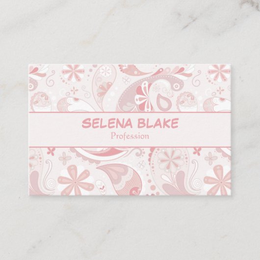 Ausgeklügelte rosa Blüte | Modern und Beruflich Visitenkarte (Vorderseite)