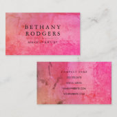 Ausgeklügelte Rot-Orange-Grunge-Mischung Visitenkarte (Vorne/Hinten)