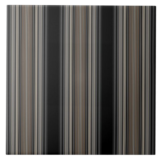 Ausgeklügelte schwarz-braune Streifen Fliese (Vorderseite)