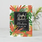 Ausgeklügelter Bird of Paradise Ring Bridal Einladung (Stehend Vorderseite)