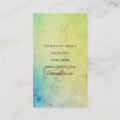 Ausgeklügelter Blauer Grunge Blend Visitenkarte (Rückseite)