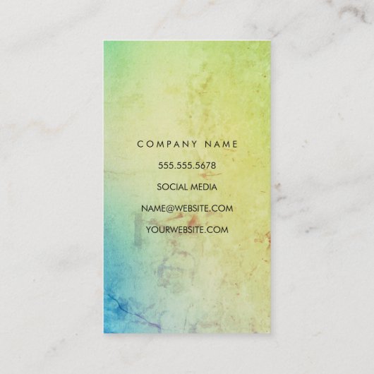 Ausgeklügelter Blauer Grunge Blend Visitenkarte (Rückseite)