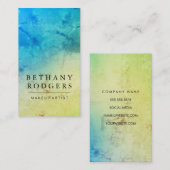 Ausgeklügelter Blauer Grunge Blend Visitenkarte (Vorne/Hinten)