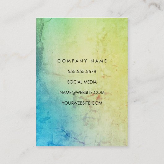 Ausgeklügelter Blauer Grunge Blend Visitenkarte (Rückseite)