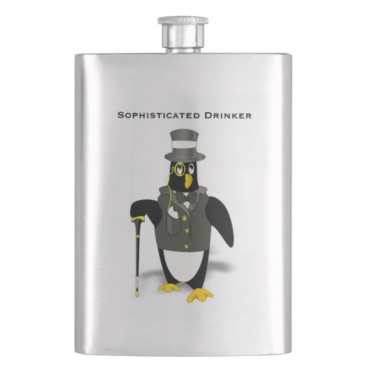 Ausgeklügelter Drinker Formal Attraktion Pinguin M Flachmann (Vorderseite)