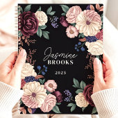 Ausgeklügelter dunkler Individuelle Name Planer