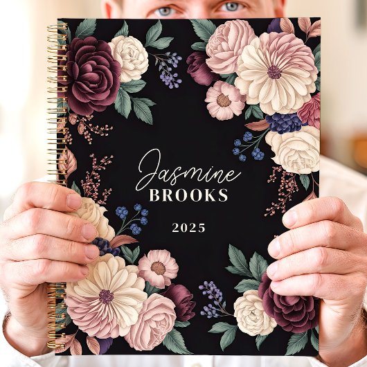 Ausgeklügelter dunkler Individuelle Name Planer