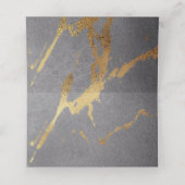 Ausgeklügelter Empfang aus Graumarmor und Gold Platzkarte (Innenseite Aufgefaltet)