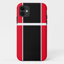 Ausgeklügelter Fun Black Red White Racing Stripes Case-Mate iPhone Hülle