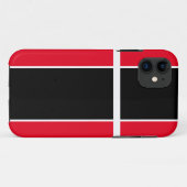Ausgeklügelter Fun Black Red White Racing Stripes Case-Mate iPhone Hülle (Rückseite (Horizontal))