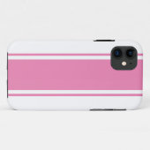 Ausgeklügelter Fun Sporty Pink White Racing Streif Case-Mate iPhone Hülle (Rückseite (Horizontal))