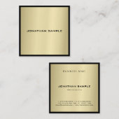 Ausgeklügelter Glamour Gold Look Moderner Luxus Quadratische Visitenkarte (Vorne/Hinten)