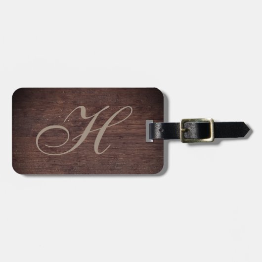 Ausgeklügelter Holzeffekt Gepäckanhänger (Vorderseite horizontal)