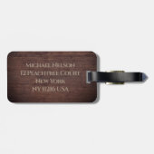 Ausgeklügelter Holzeffekt Gepäckanhänger (Rückseite horizontal)