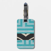 Ausgeklügelter Luxus-Karibik-Gepäcktag Gepäckanhänger (Rückseite vertikal)